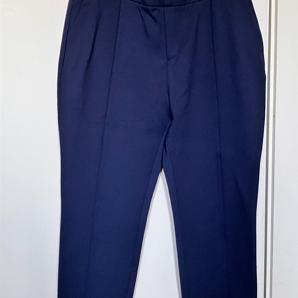 Eloquii Maritime Blue Ultimate Stretch Pintuck Pant. Size 18R. New w/Tags.